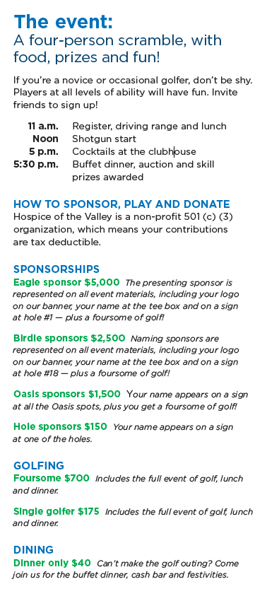 2024 HOV Golf event details